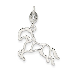 Sterling Silver 925 Polished Horse Charm for Men with Anti-Tarnish Finish