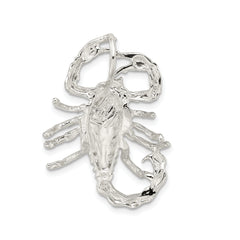 Sterling Silver 925 Men's Scorpion Pendant with Polished Anti-Tarnish Finish