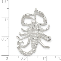 Sterling Silver 925 Men's Scorpion Pendant with Polished Anti-Tarnish Finish