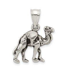 Sophia Jewelers Sterling Silver 3D Reversible Camel Pendant Antiqued Charm