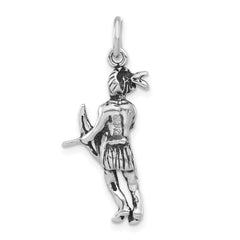 Sophia Jewelers Sterling Silver 3D Antiqued Indian Pendant Unisex