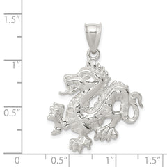 Sophia Jewelers Men's Sterling Silver 925 Dragon Pendant with Polished Finish