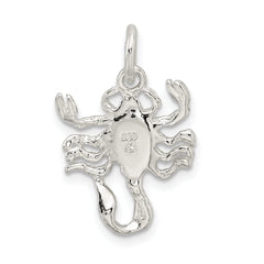 Sterling Silver 925 Scorpion Charm with Polished Anti-Tarnish Finish