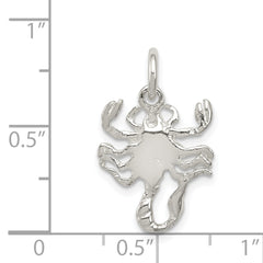Sterling Silver 925 Scorpion Charm with Polished Anti-Tarnish Finish