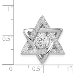 Sterling Silver CZ Star of David Pendant by Sophia Jewelers