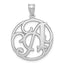 Fancy Script Initial "a" Pendant in Sterling Silver - Sophia Jewelers