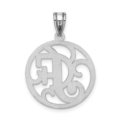 Sterling Silver 925 Polished Initial F Unisex Charm by Sophia Jewelers