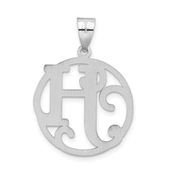 Sophia Jewelers Unisex Rhodium-Plated Initial H Sterling Silver Charm