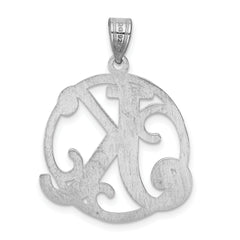 Sterling Silver 925 Unisex Polished Initial K Charm