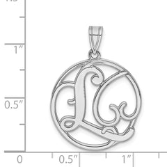 Sophia Jewelers Sterling Silver Script Initial L Charm Polished Unisex