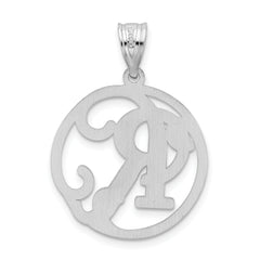 Sterling Silver 925 Polished Initial R Unisex Charm by Sophia Jewelers
