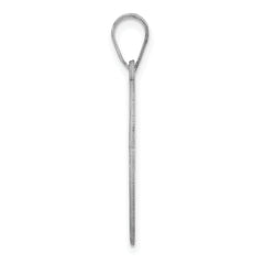 Sterling Silver 925 Unisex Script Initial V Charm with Polished Finish