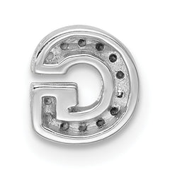 Sophia Jewelers Sterling Silver CZ Letter G Charm with Rhodium Plating