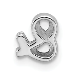 Sophia Jewelers Solid 925 Sterling Silver Rhodium-Plated Ampersand Charm