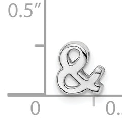 Sophia Jewelers Solid 925 Sterling Silver Rhodium-Plated Ampersand Charm