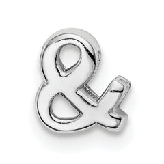 Silver Notes Sterling Silver Rhodium plated Ampersand Slide Charm