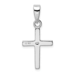 925 Sterling Silver Opal Cross Pendant with Rhodium Polished Finish