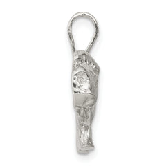Sterling Silver 925 Lion Charm with Polished Anti-Tarnish Finish