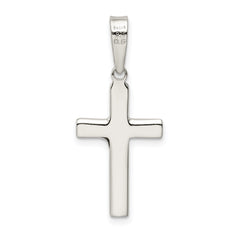 Sterling Silver 925 Polished Crucifix Pendant with 3D Design