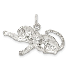 Sterling Silver 925 Men's Tiger Charm Polished Anti-Tarnish Finish