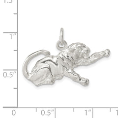 Sterling Silver 925 Men's Tiger Charm Polished Anti-Tarnish Finish