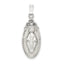 Sterling Silver White Epoxy & Crystal Miraculous Medal Pendant