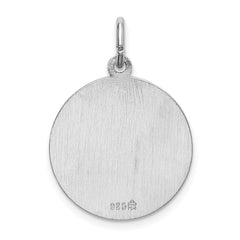 Sophia Jewelers 925 Sterling Silver St. Jude Rhodium-Plated Polished Pendant