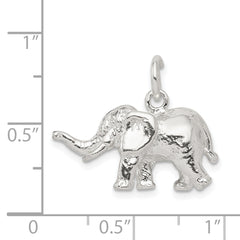 Sophia Jewelers 925 Sterling Silver 3D Elephant Charm with Anti-Tarnish Finish