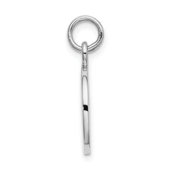 Sterling Silver Rhodium-Plated Heart Cross Anchor Charm Elegant Polished Finish