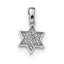 Sterling Silver Rhodium-plated CZ Star of David Pendant