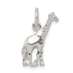 Sophia Jewelers 925 Sterling Silver 3D Giraffe Charm with Polished Finish