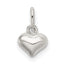 Sterling Silver Polished Puffed Heart Charm