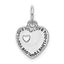 Sterling Silver Rhodium-plated Oxidized You and Me Pendant