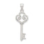 Sterling Silver Polished Heart Key Pendant