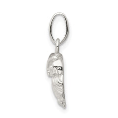 Sterling Silver 925 Polished Owl Charm with Anti-Tarnish Finish