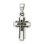 Sterling Silver Antiqued Cross Pendant