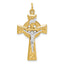Sterling Silver & Gold Tone INRI Crucifix Pendant