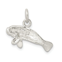 Sophia Jewelers Sterling Silver Manatee Charm Polished Anti-Tarnish Finish
