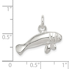 Sophia Jewelers Sterling Silver Manatee Charm Polished Anti-Tarnish Finish