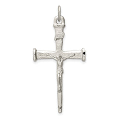 Sterling Silver Textured Crucifix Cross Pendant