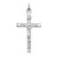 Crucifix Cross Pendant in Sterling Silver, 40mm Textured - Sophia Jewelers