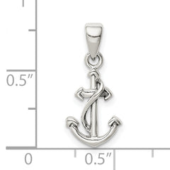 Sterling Silver Polished Anchor Pendant