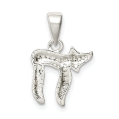 Sterling Silver Polished Chai symbol