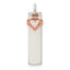 Sterling Silver & Rose-tone Bar & Heart Charm