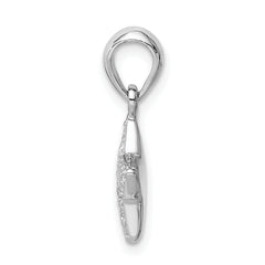 Sterling Silver Rhodium-plated CZ Star Pendant