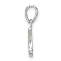 Sterling Silver CZ Star & Crescent Moon Pendant