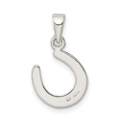 Sterling Silver Enamel Good Luck Horse Shoe Pendant
