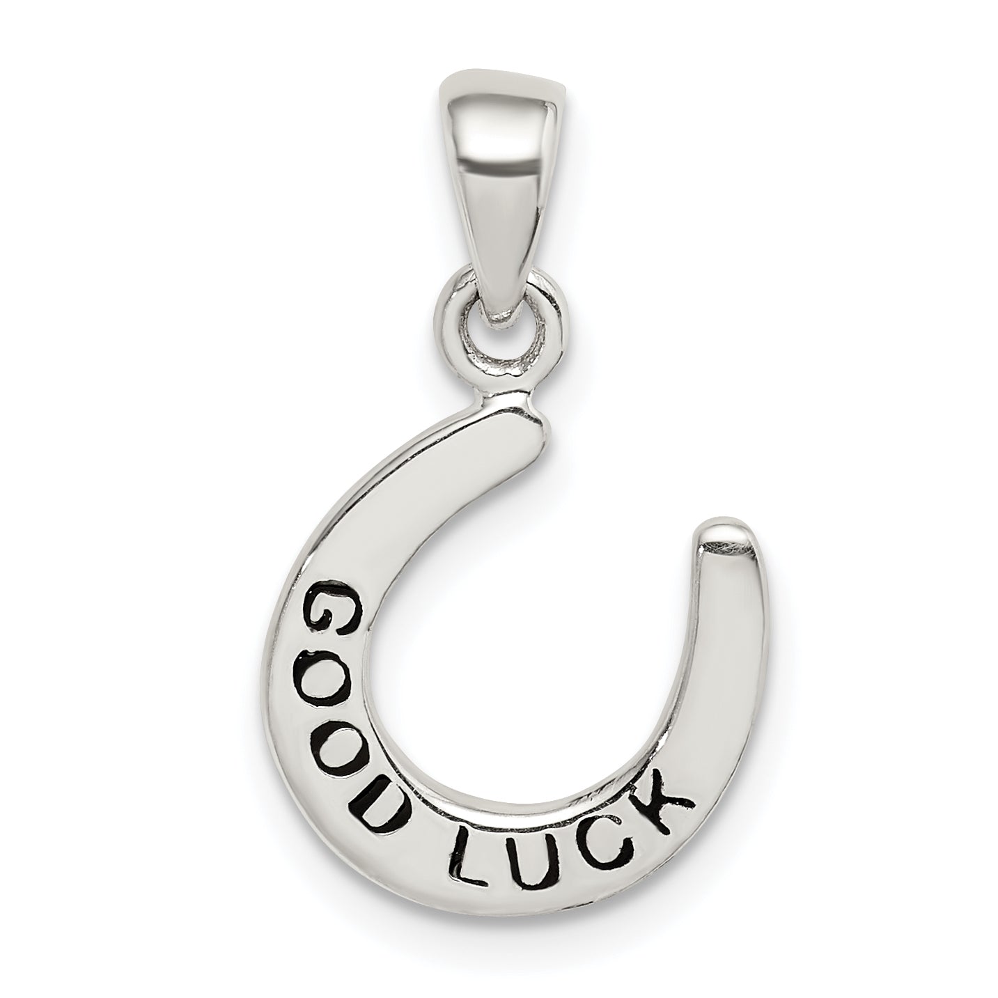 Sterling Silver Enamel Good Luck Horse Shoe Pendant