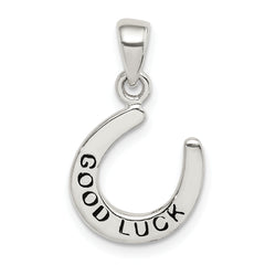 Sterling Silver Enamel Good Luck Horse Shoe Pendant
