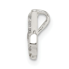 Sterling Silver CZ Anchor Chain Slide